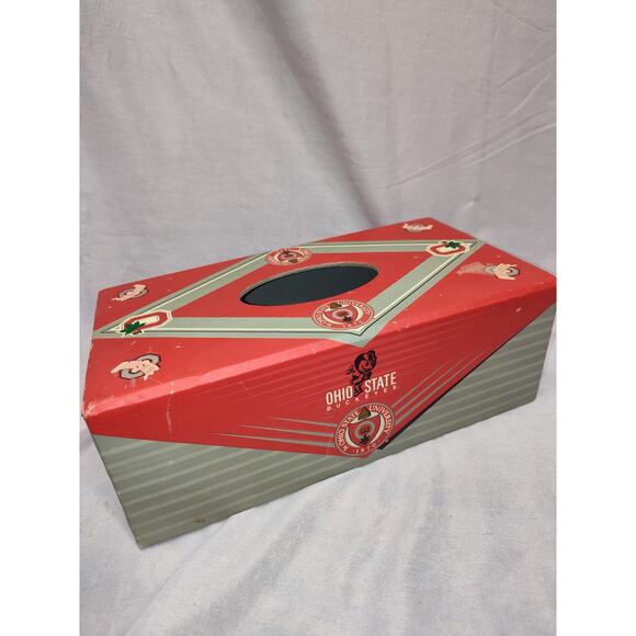 Ohio State University Plastic Tissue Box Cover OSU - Picture 1 of 8